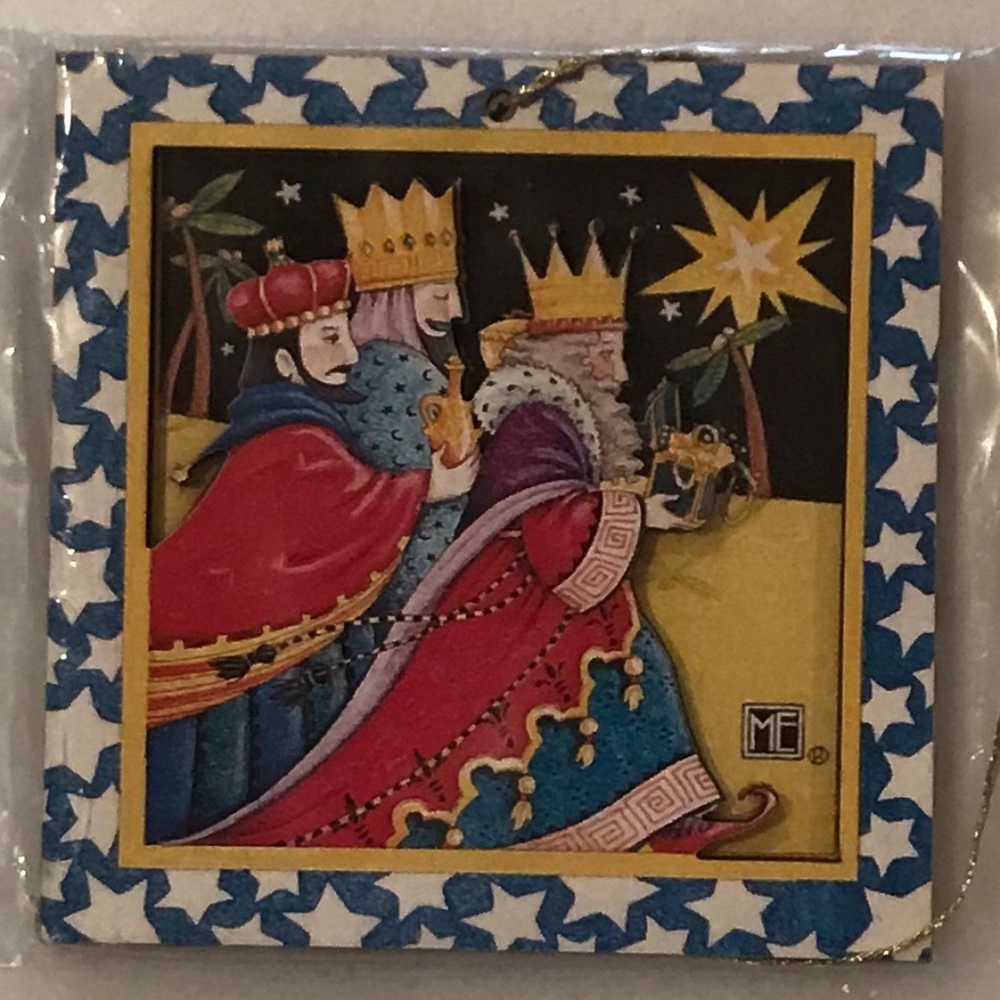 Vtg Mary Engelbreit Christmas Ornament/Gift Tag